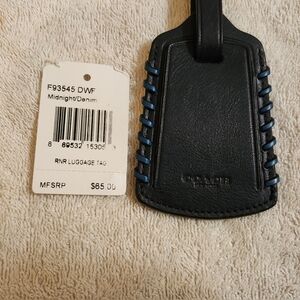 NWT Coach Midnight Blue Luggage Tag